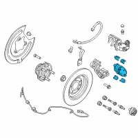 OEM 2013 Ford Edge Rear Pads Diagram - EU2Z-2V200-D