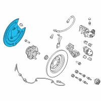 OEM Ford Edge Splash Shield Diagram - BT4Z-2C028-A