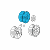 OEM 2005 Dodge Dakota Steel Wheel Diagram - 52855013AA