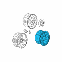 OEM 2006 Dodge Dakota Steel Wheel Diagram - YG95S4AAA