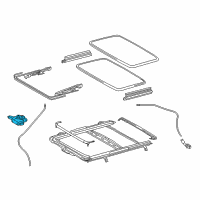 OEM 2021 Lexus RX450h Gear Assembly, Sliding Roof Diagram - 63260-0E100