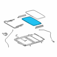 OEM 2020 Lexus RX350 Weatherstrip, Sliding Roof Diagram - 63251-0E070