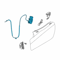 OEM 2015 Dodge Viper Front Door Latch Right Diagram - 68139714AB