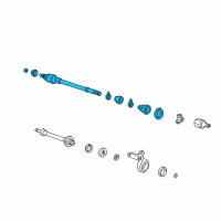 OEM 2000 Honda Civic Driveshaft Assembly, Driver Side Diagram - 44306-S04-J60
