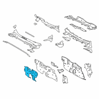 OEM Toyota Prius AWD-e Dash Panel Insulator Diagram - 55223-02390