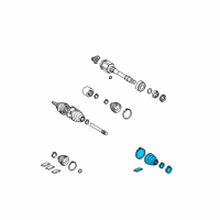 OEM 2017 Toyota Avalon Front Cv Joint Boot Kit, In Outboard, Right Diagram - 04427-06550