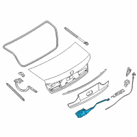 OEM BMW 750i Trunk Lid Power Lock Diagram - 51-24-7-357-097