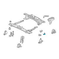 OEM 2001 Honda Accord Bracket, Stopper Side Mounting Diagram - 50829-S84-A00