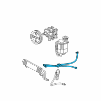 OEM 2010 Dodge Ram 1500 Power Steering Hose Diagram - 55398906AB