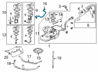 OEM Acura MDX Tube Complete A Diagram - 17725-TYA-A01