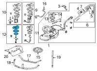 OEM Acura MDX Set, P/Reg Assembly Diagram - 17052-TYA-A02