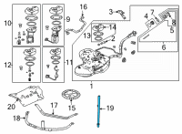 OEM Acura Pipe, Rear Fuel Tank Mt Diagram - 17522-TYA-A00