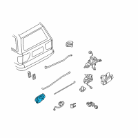 OEM 1997 Nissan Pathfinder Trunk Lock Actuator Motor Diagram - 90550-0W00A