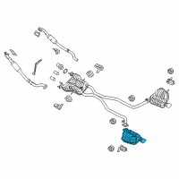 OEM 2019 Jeep Grand Cherokee Exhaust Resonator And Tailpipe Diagram - 68276649AA