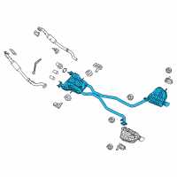 OEM Jeep Exhaust Muffler And Tailpipe Diagram - 68276648AA