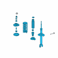 OEM 2011 Honda Accord Crosstour Shock Absorber Assembly, Left Rear Diagram - 52620-TP7-A11