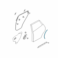 OEM 2010 Nissan Rogue Seal-Rear Door Partition, RH Diagram - 82836-JM00A