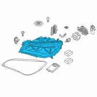 OEM 2013 BMW ActiveHybrid 7 Left Headlight Diagram - 63-11-7-348-501
