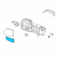 OEM 2020 Ford F-350 Super Duty Mirror Glass Diagram - FL3Z-17K707-U