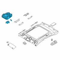 OEM 2017 Hyundai Sonata Overhead Console Lamp Assembly Diagram - 92810-C2200-PPB