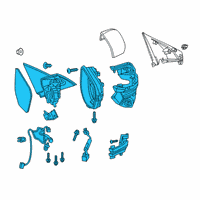 OEM 2020 Honda Civic Mirror Sub-Assembly, Passenger Side (R.C.) Diagram - 76208-TGG-A42