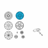 OEM 2009 Toyota RAV4 Wheel, Steel Diagram - 42611-0R020