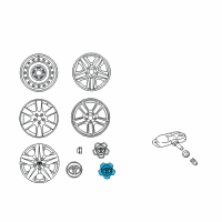 OEM 2010 Toyota RAV4 Center Cap Diagram - 4260B-0R020