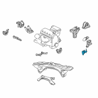 OEM 1999 Honda Civic Bracket, Engine Mount Diagram - 11910-P2A-000