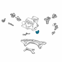 OEM 1997 Honda Civic Rubber, L. FR. Stopper Insulator (AT) Diagram - 50842-SR3-984