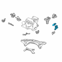 OEM 1997 Honda Civic Rubber Assy., Engine Side Mounting Diagram - 50820-S04-013