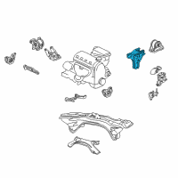 OEM 1998 Honda Civic Bracket, RR. Engine Mounting Diagram - 50827-S04-991