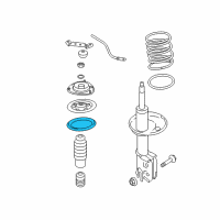 OEM 1996 Hyundai Sonata Front Spring Pad, Upper Diagram - 54634-34000