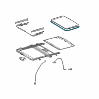 OEM 2015 Toyota 4Runner Glass Weatherstrip Diagram - 63251-12190