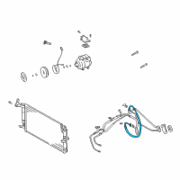 OEM 2003 Hyundai Tiburon Hose-Cooler Line Suction Diagram - 97763-2C600