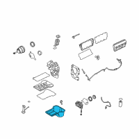 OEM Ford Lower Oil Pan Diagram - 3C3Z-6675-AA