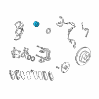 OEM 2011 Honda Accord Bearing Assembly, Front Hub Diagram - 44300-TA0-A62