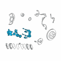 OEM 2010 Honda Accord Caliper Sub-Assembly, Right Front Diagram - 45018-TA0-A00