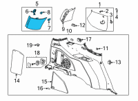 OEM 2022 Cadillac Escalade Rear Pillar Trim Diagram - 84718042