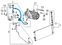 OEM 2022 GMC Sierra 3500 HD Front Suction Hose Diagram - 23406999