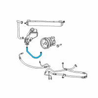 OEM 2006 Jeep Commander Line-Power Steering Return Diagram - 52089641AE