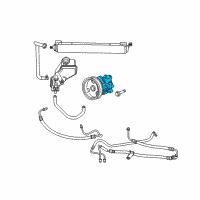 OEM 2005 Jeep Grand Cherokee Power Steering Pump With Pulley Diagram - 52089883AD