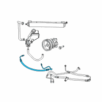 OEM 2007 Jeep Grand Cherokee Line-Power Steering Pressure Diagram - 52080154AE