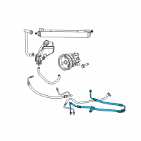 OEM 2006 Jeep Commander Hose-Power Steering Pressure Diagram - 52124114AE