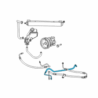 OEM 2009 Jeep Commander Line-Power Steering Return Diagram - 52090121AC