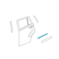 OEM Jeep Patriot Molding-Rear Door Diagram - 1BB37WS2AB