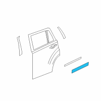 OEM Jeep Patriot Molding-Rear Door Diagram - 1CH93WS2AB