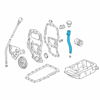 OEM Chevrolet Cavalier Oil Dipstick Tube Diagram - 24574147