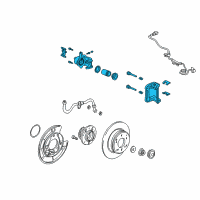 OEM 1997 Honda Odyssey Caliper Sub-Assembly, Left Rear (Reman) Diagram - 06433-SX0-505RM