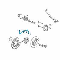 OEM Acura Hose Set, Rear Brake Diagram - 01466-SZ3-000
