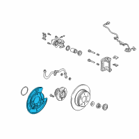 OEM 1999 Acura RL Plate, Right Rear Brake Back Diagram - 43110-SZ3-A01